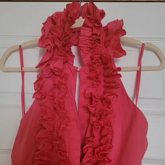 BCBGMaxAzria Ruffle Halter dress - Picture 2 of 5